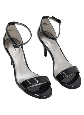 Bandolino Madia Heeled Sandals Black Patent Size 8M
